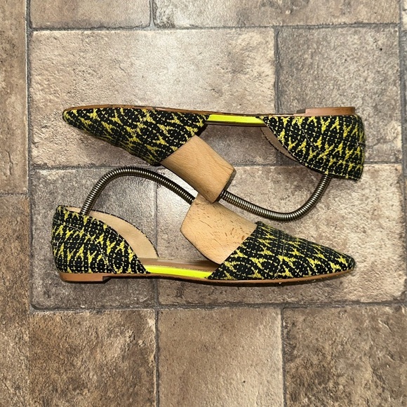 J. Crew Yellow and Black Patterned Flats - Picture 2 of 7